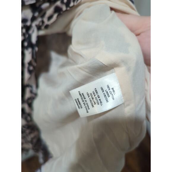 Rebecca Taylor Leopard Ruffle Wrap Midi Dress - Picture 4 of 5